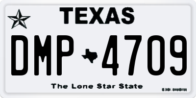 TX license plate DMP4709