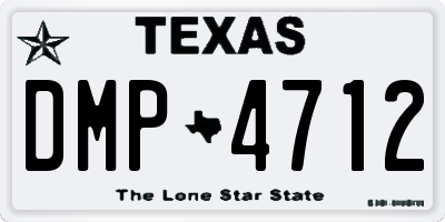 TX license plate DMP4712