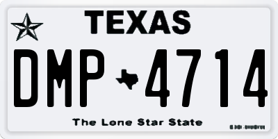 TX license plate DMP4714