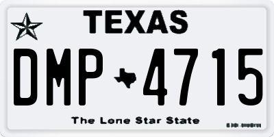 TX license plate DMP4715