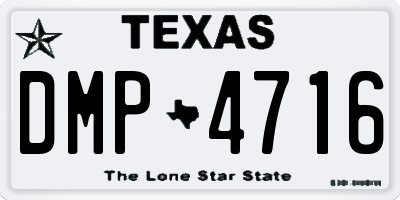 TX license plate DMP4716