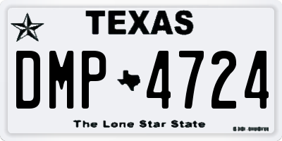 TX license plate DMP4724