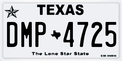 TX license plate DMP4725