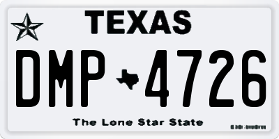 TX license plate DMP4726