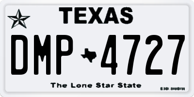 TX license plate DMP4727
