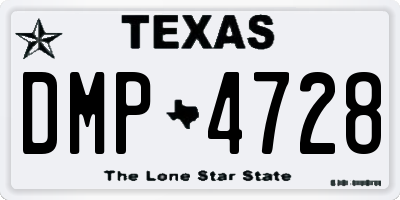 TX license plate DMP4728