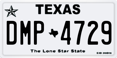 TX license plate DMP4729