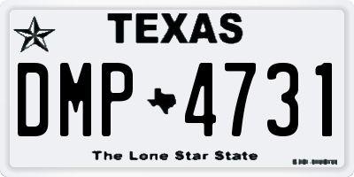 TX license plate DMP4731