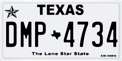 TX license plate DMP4734