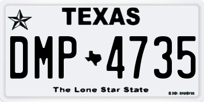 TX license plate DMP4735