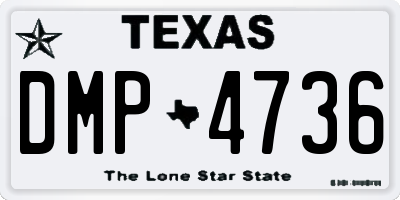 TX license plate DMP4736
