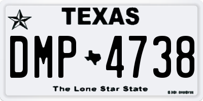 TX license plate DMP4738