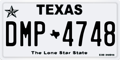 TX license plate DMP4748