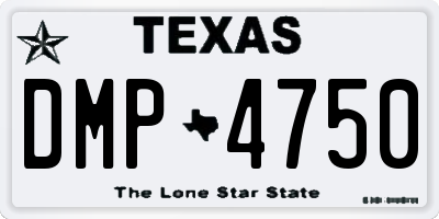 TX license plate DMP4750