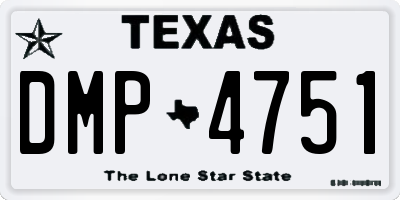TX license plate DMP4751