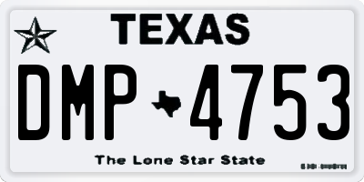 TX license plate DMP4753