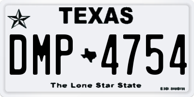 TX license plate DMP4754