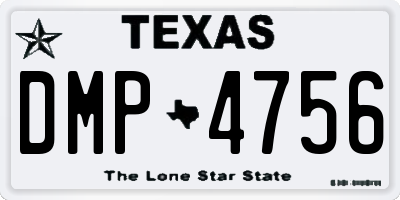 TX license plate DMP4756
