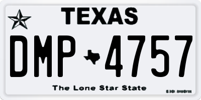 TX license plate DMP4757