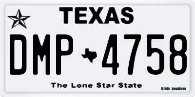 TX license plate DMP4758