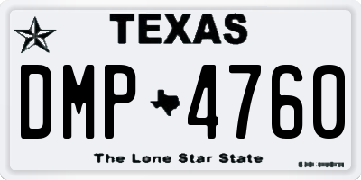TX license plate DMP4760
