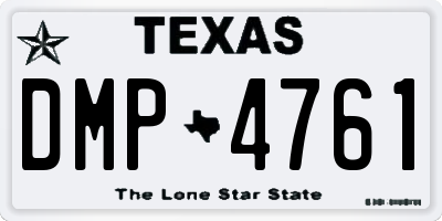 TX license plate DMP4761