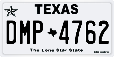 TX license plate DMP4762