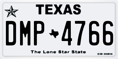 TX license plate DMP4766