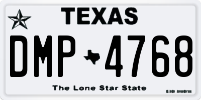 TX license plate DMP4768
