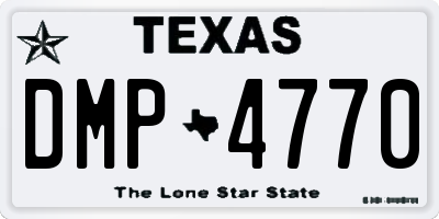 TX license plate DMP4770
