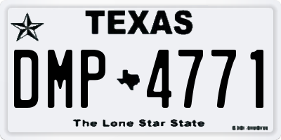 TX license plate DMP4771