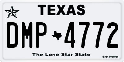 TX license plate DMP4772