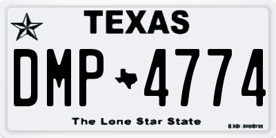 TX license plate DMP4774