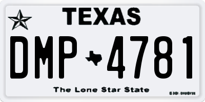 TX license plate DMP4781