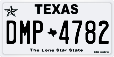 TX license plate DMP4782