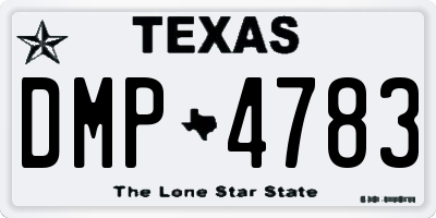 TX license plate DMP4783