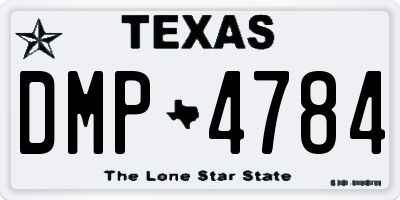 TX license plate DMP4784