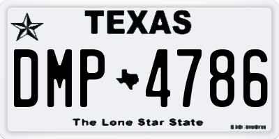 TX license plate DMP4786