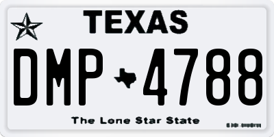 TX license plate DMP4788