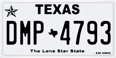 TX license plate DMP4793