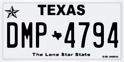TX license plate DMP4794