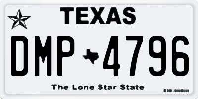 TX license plate DMP4796