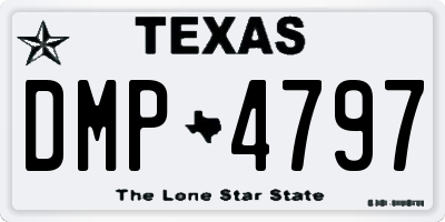 TX license plate DMP4797