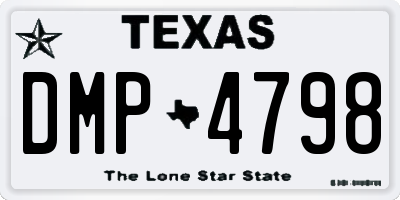 TX license plate DMP4798