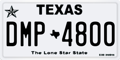 TX license plate DMP4800