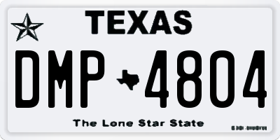 TX license plate DMP4804