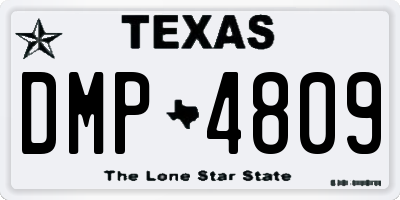TX license plate DMP4809