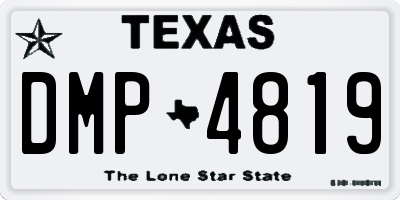 TX license plate DMP4819