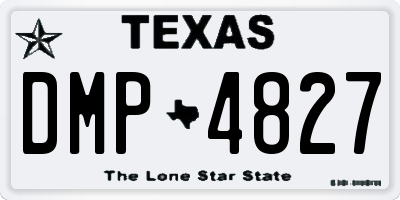 TX license plate DMP4827