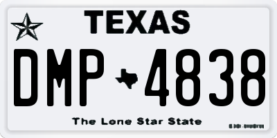 TX license plate DMP4838